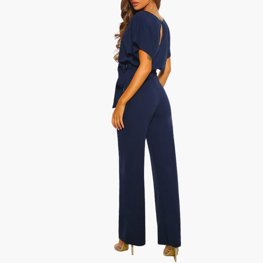 Women's Wide Leg Jumpsuit | Belted Waist | Elegant Formal Wear | Nova Muse