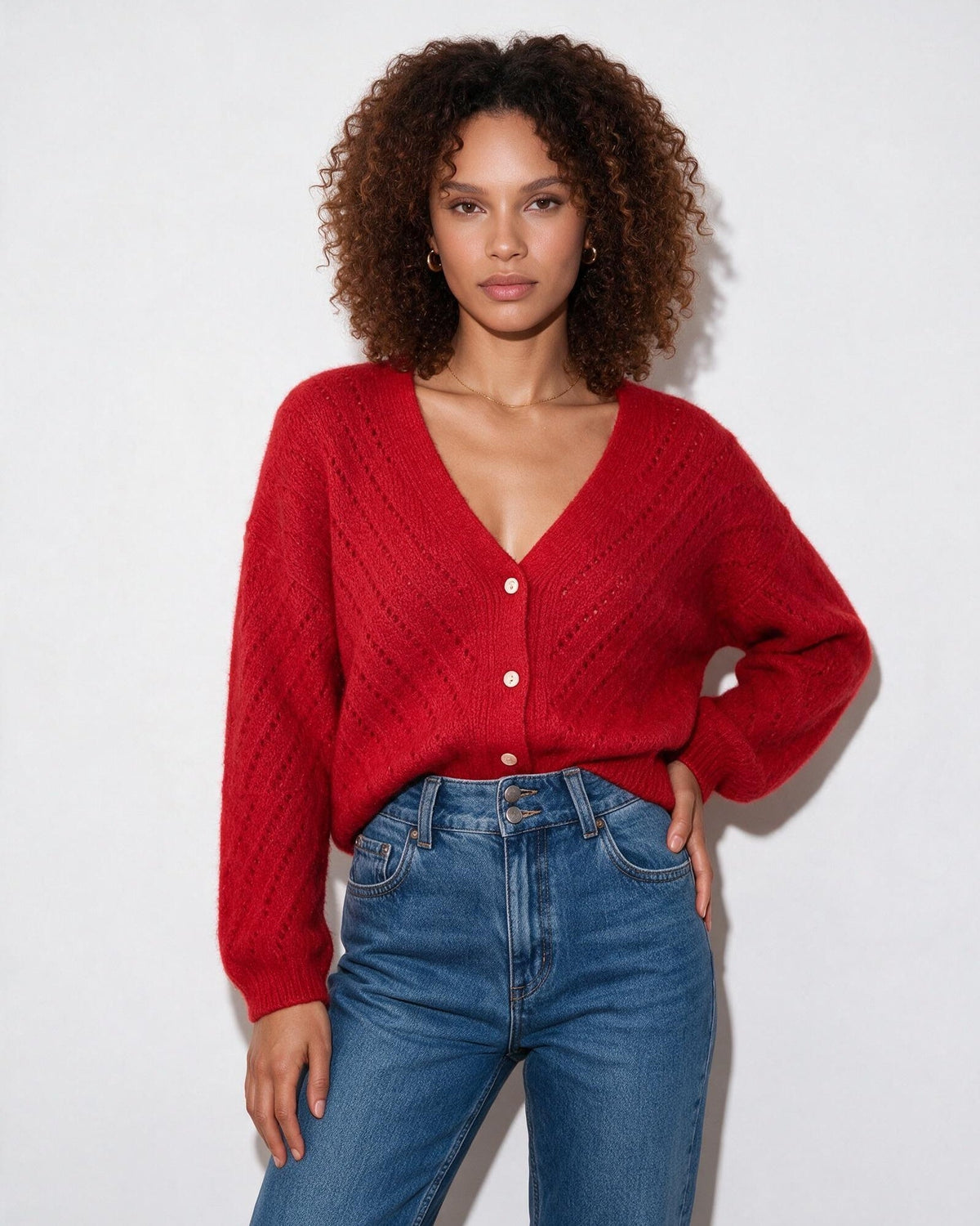 Mohair Cardigan | Women | Button Up | Soft Knit | Long Sleeve | Casual Layering | Nova Muse