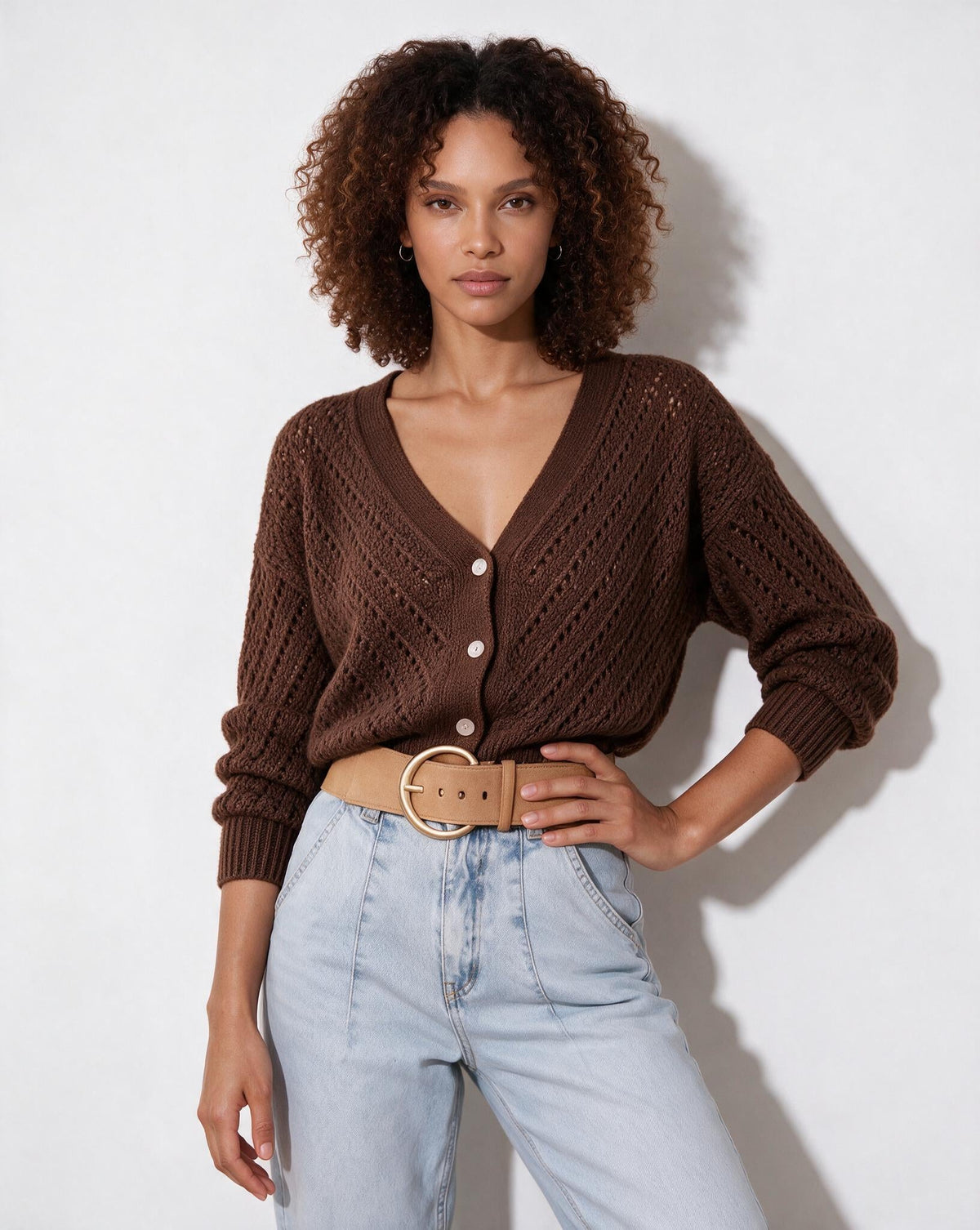 Mohair Cardigan | Women | Button Up | Soft Knit | Long Sleeve | Casual Layering | Nova Muse