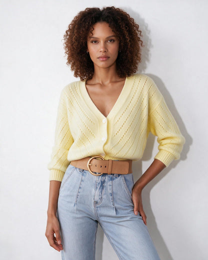 Mohair Cardigan | Women | Button Up | Soft Knit | Long Sleeve | Casual Layering | Nova Muse