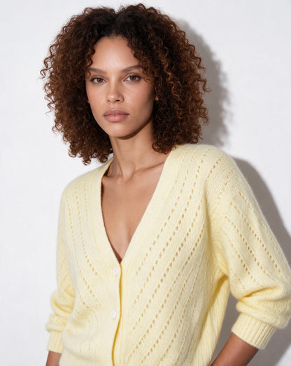 Mohair Cardigan | Women | Button Up | Soft Knit | Long Sleeve | Casual Layering | Nova Muse
