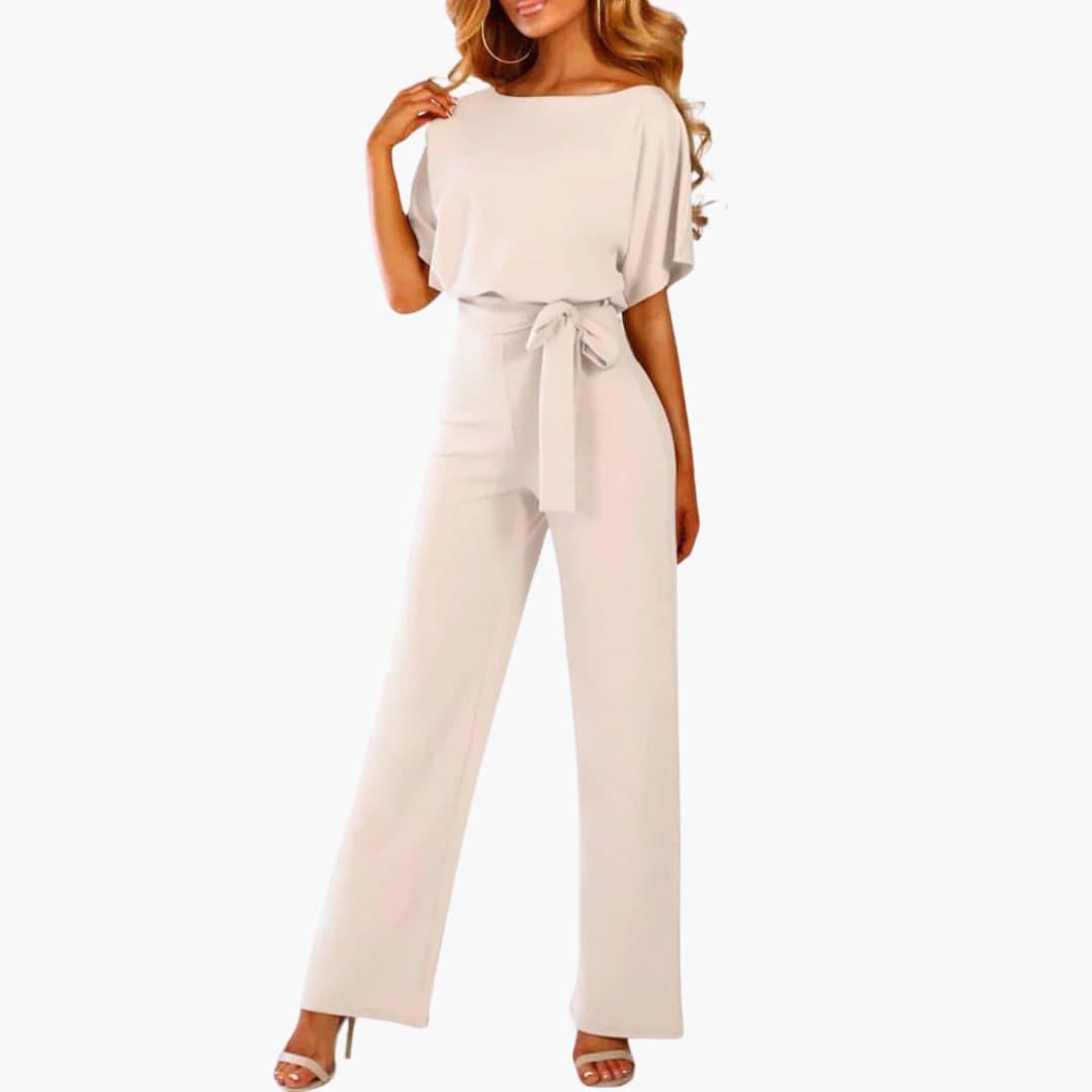 Women's Wide Leg Jumpsuit | Belted Waist | Elegant Formal Wear | Nova Muse
