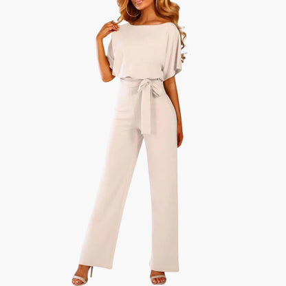 Women's Wide Leg Jumpsuit | Belted Waist | Elegant Formal Wear | Nova Muse