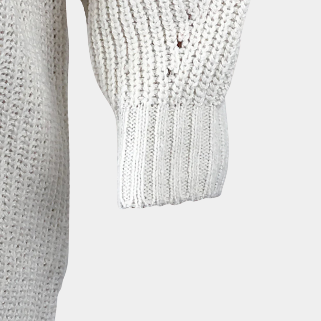 Oversized Chunky Sweater | Womens Ribbed Cuff Knit | Loose Fit Winter Pullover | Nova Muse