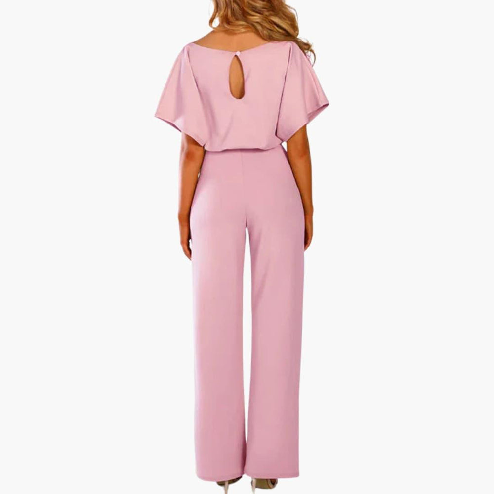 Women's Wide Leg Jumpsuit | Belted Waist | Elegant Formal Wear | Nova Muse