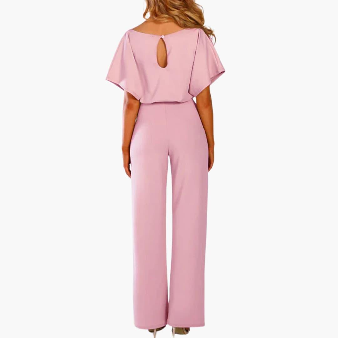 Women's Wide Leg Jumpsuit | Belted Waist | Elegant Formal Wear | Nova Muse