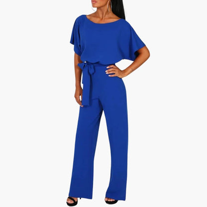 Women's Wide Leg Jumpsuit | Belted Waist | Elegant Formal Wear | Nova Muse