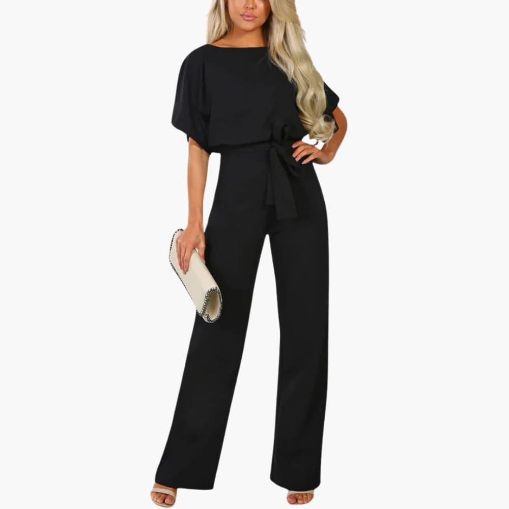 Women's Wide Leg Jumpsuit | Belted Waist | Elegant Formal Wear | Nova Muse