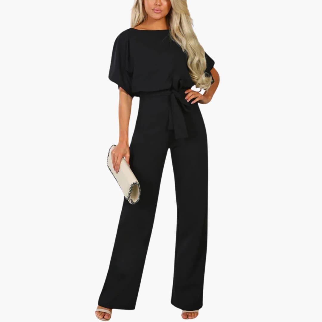Women's Wide Leg Jumpsuit | Belted Waist | Elegant Formal Wear | Nova Muse