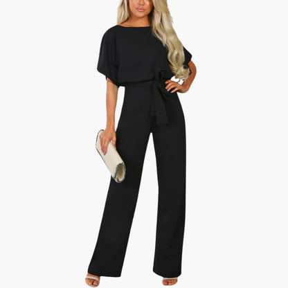Women's Wide Leg Jumpsuit | Belted Waist | Elegant Formal Wear | Nova Muse