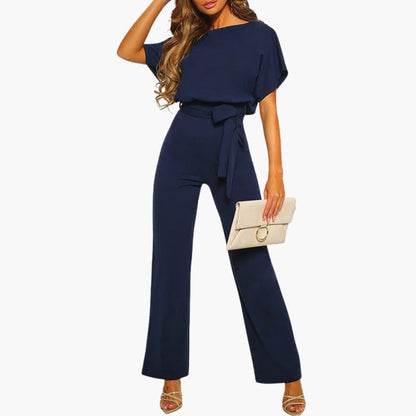 Women's Wide Leg Jumpsuit | Belted Waist | Elegant Formal Wear | Nova Muse