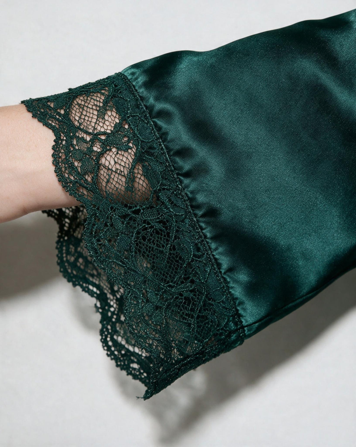 Satin Lace Trim Chemise | Side Slit Nightdress | Elegant Lingerie | Nova Muse