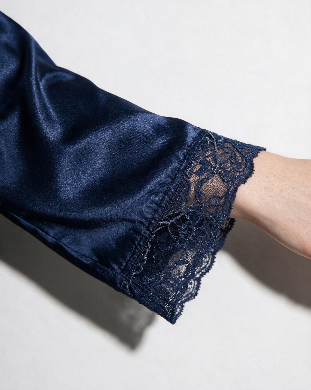 Satin Lace Trim Chemise | Side Slit Nightdress | Elegant Lingerie | Nova Muse