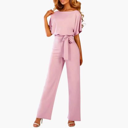 Women's Wide Leg Jumpsuit | Belted Waist | Elegant Formal Wear | Nova Muse