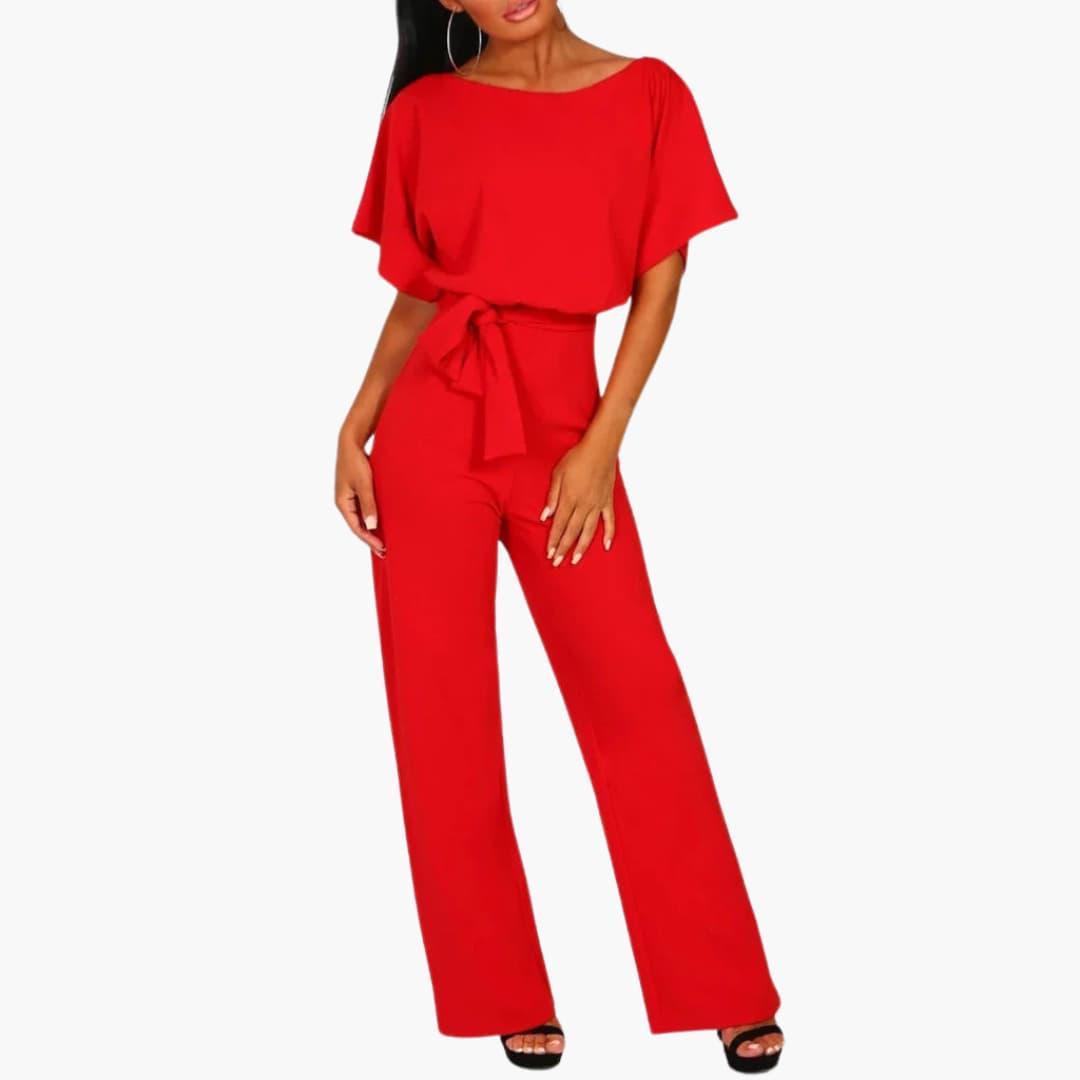 Women's Wide Leg Jumpsuit | Belted Waist | Elegant Formal Wear | Nova Muse