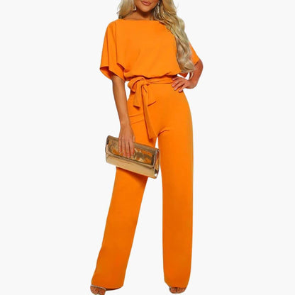 Women's Wide Leg Jumpsuit | Belted Waist | Elegant Formal Wear | Nova Muse