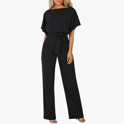 Women's Wide Leg Jumpsuit | Belted Waist | Elegant Formal Wear | Nova Muse