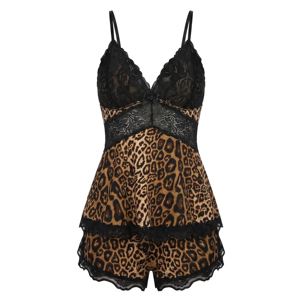 Lace Trim Cami Pyjama Set | Women | Soft Satin | Adjustable Straps | Sleepwear | Nova Muse