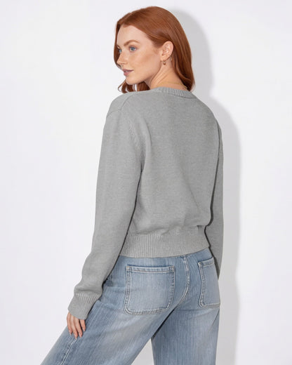 Cropped Knit Cardigan | Women | Button Front | Long Sleeve | Casual Layering | Nova Muse