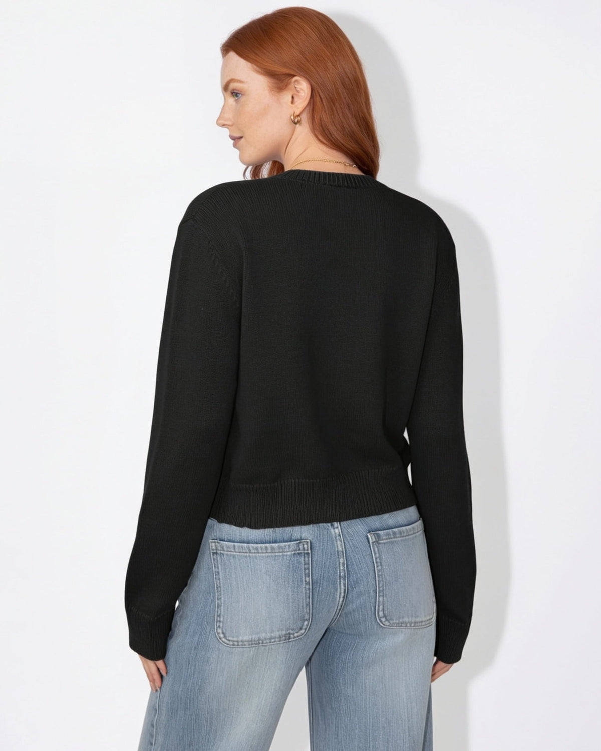 Cropped Knit Cardigan | Women | Button Front | Long Sleeve | Casual Layering | Nova Muse