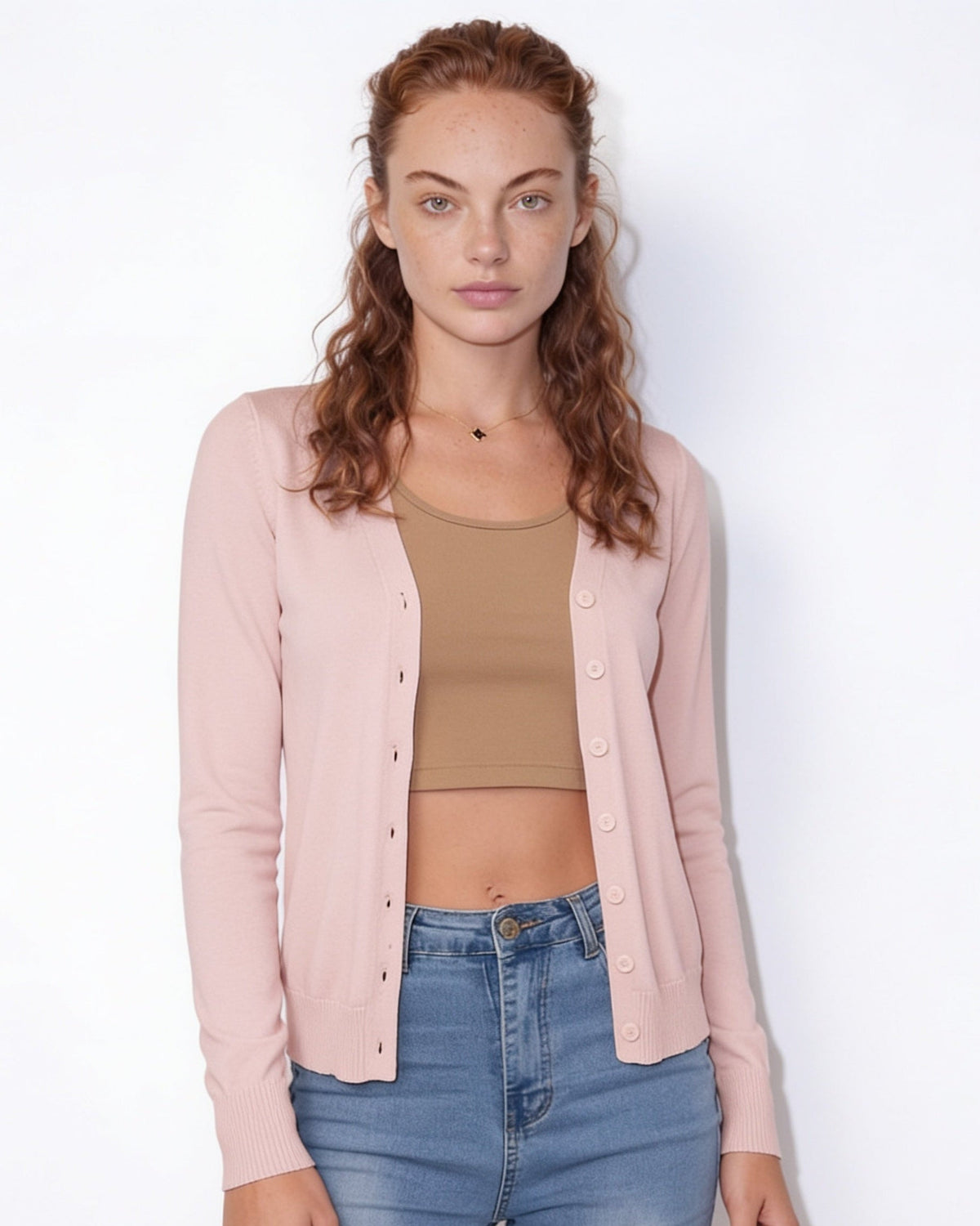 V-Neck Cardigan | Women | Button Front | Soft Knit | Long Sleeve Layering | Nova Muse