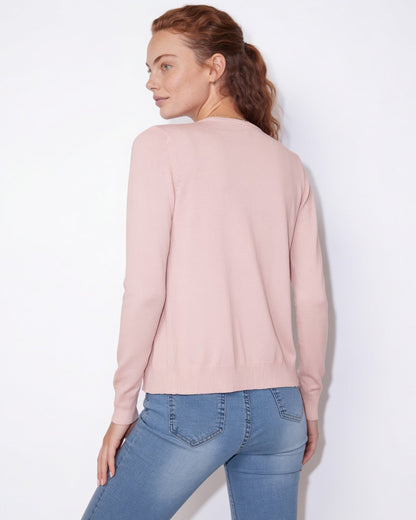 V-Neck Cardigan | Women | Button Front | Soft Knit | Long Sleeve Layering | Nova Muse