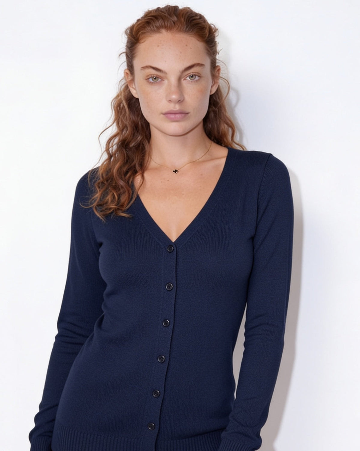 V-Neck Cardigan | Women | Button Front | Soft Knit | Long Sleeve Layering | Nova Muse