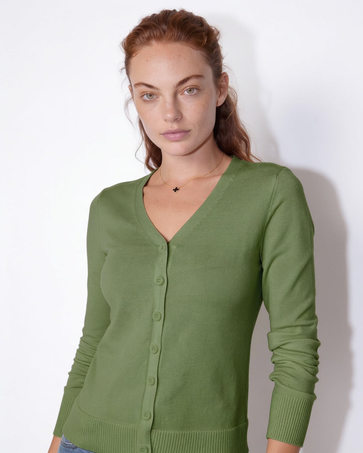 V-Neck Cardigan | Women | Button Front | Soft Knit | Long Sleeve Layering | Nova Muse