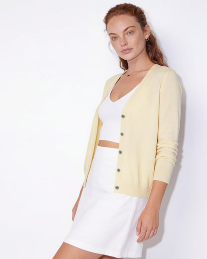 Fitted Cardigan | Women | Button Front | Round Neck | Long Sleeve Knitwear | Nova Muse
