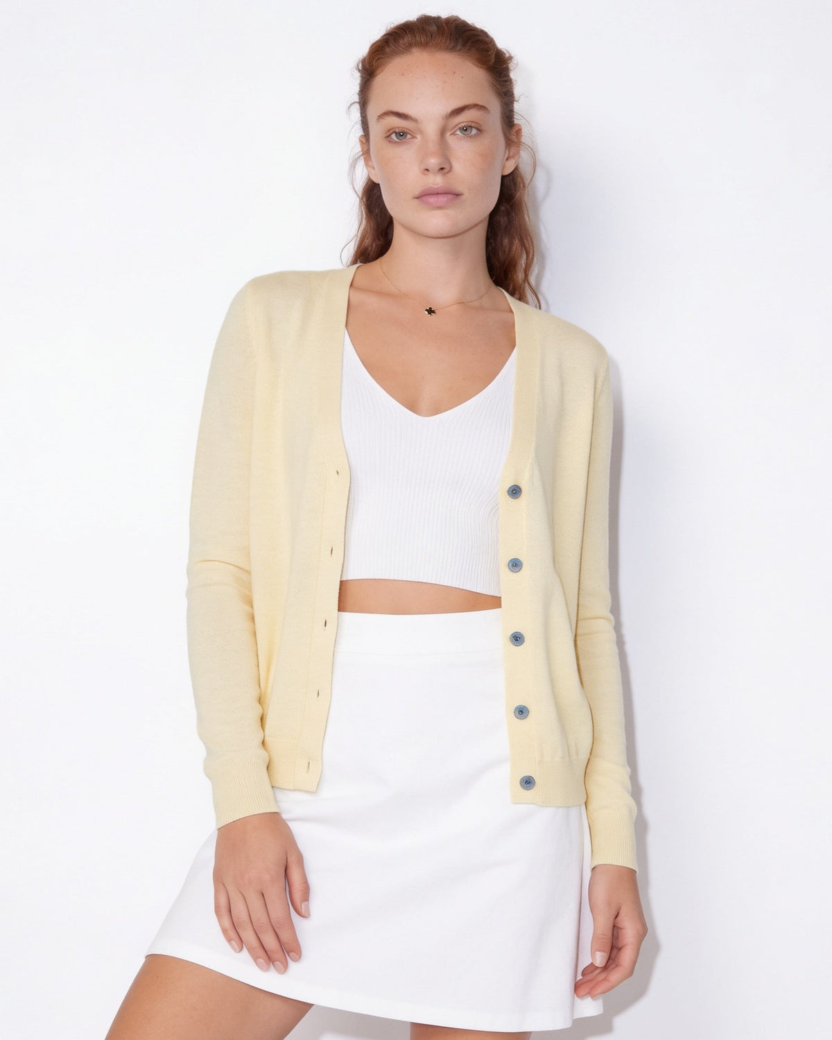 Fitted Cardigan | Women | Button Front | Round Neck | Long Sleeve Knitwear | Nova Muse