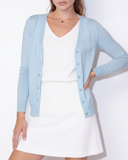 Fitted Cardigan | Women | Button Front | Round Neck | Long Sleeve Knitwear | Nova Muse