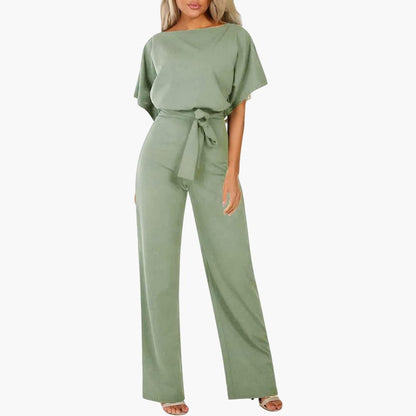 Women's Wide Leg Jumpsuit | Belted Waist | Elegant Formal Wear | Nova Muse