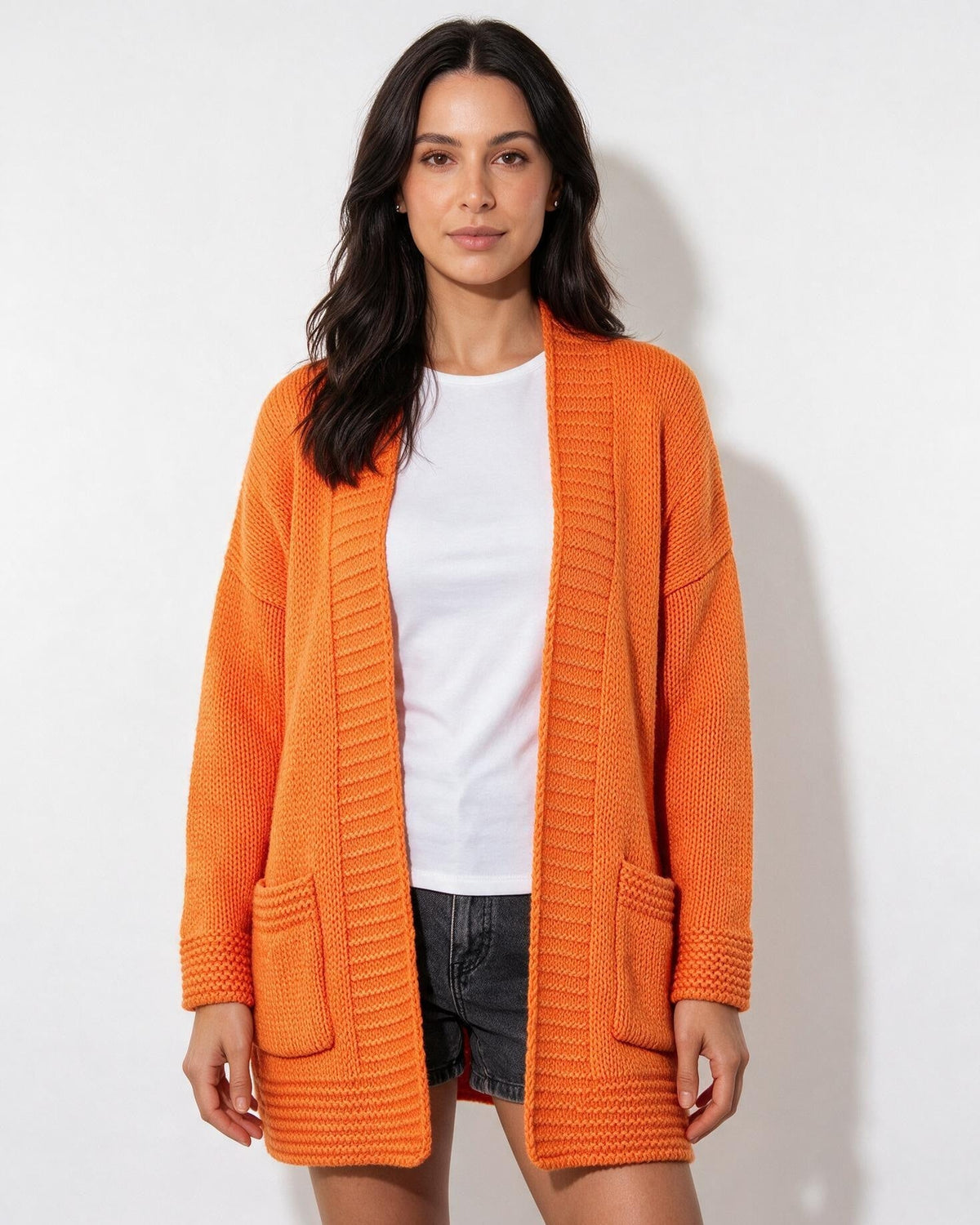 Long Cardigan | Women | Longline Knit | Open Front | Long Sleeve Layering | Nova Muse