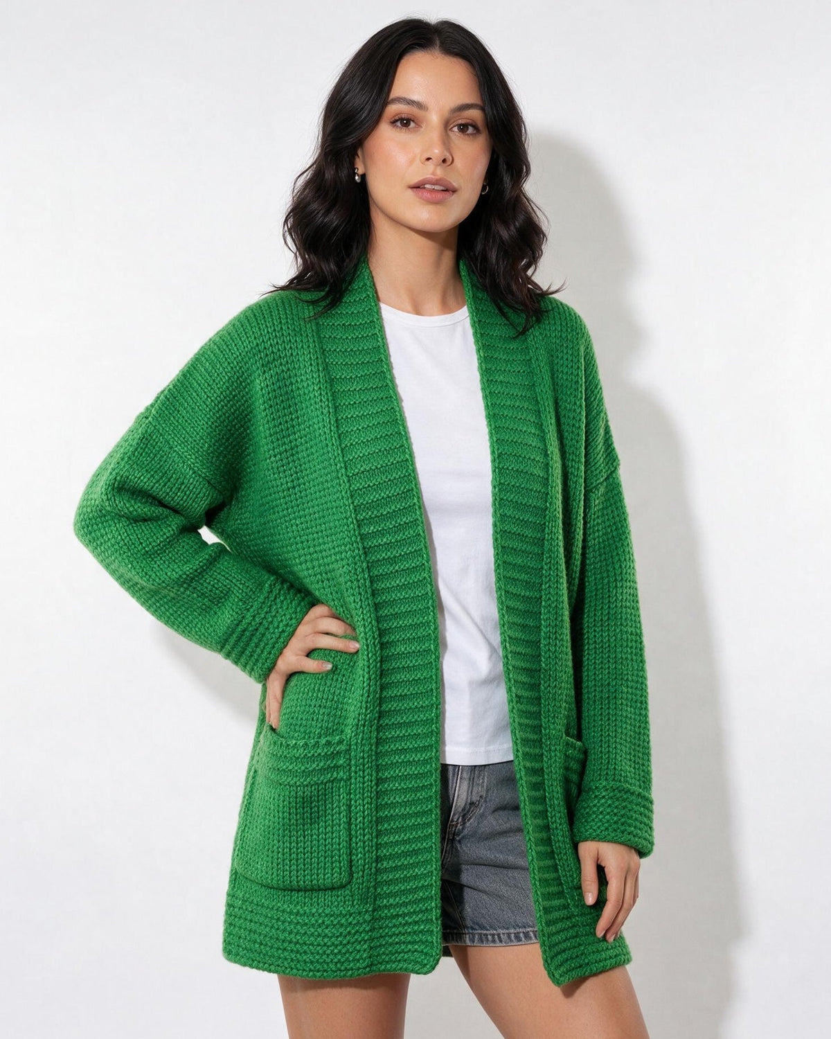 Long Cardigan | Women | Longline Knit | Open Front | Long Sleeve Layering | Nova Muse
