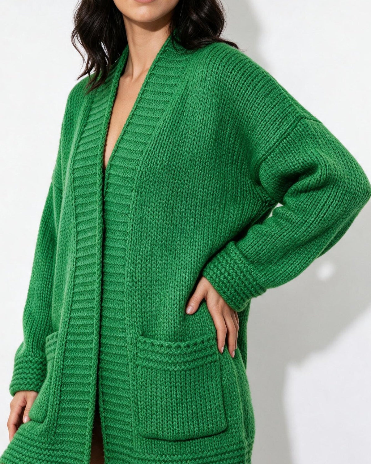 Long Cardigan | Women | Longline Knit | Open Front | Long Sleeve Layering | Nova Muse