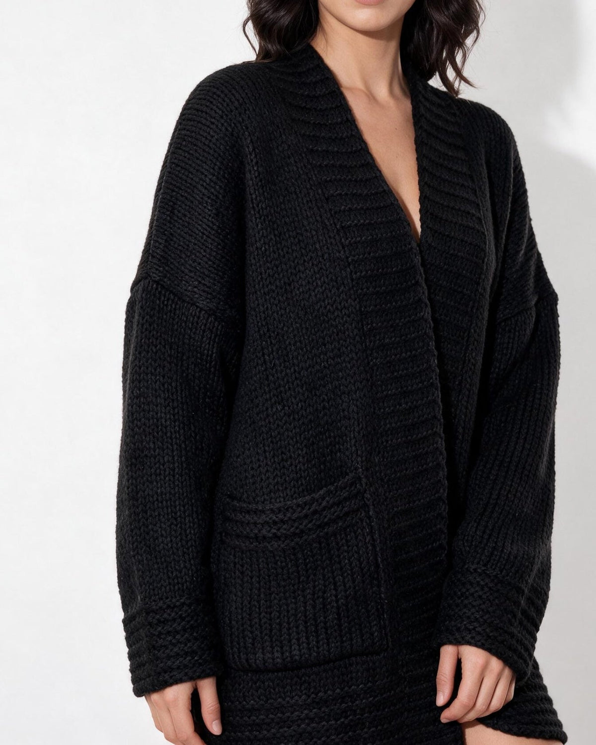 Long Cardigan | Women | Longline Knit | Open Front | Long Sleeve Layering | Nova Muse