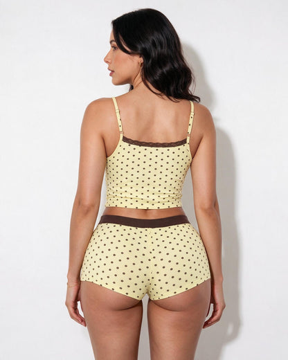 Polka Dot Shortie Pyjama Set | Women | Cami & Shorts | Lounge Sleepwear | Nova Muse