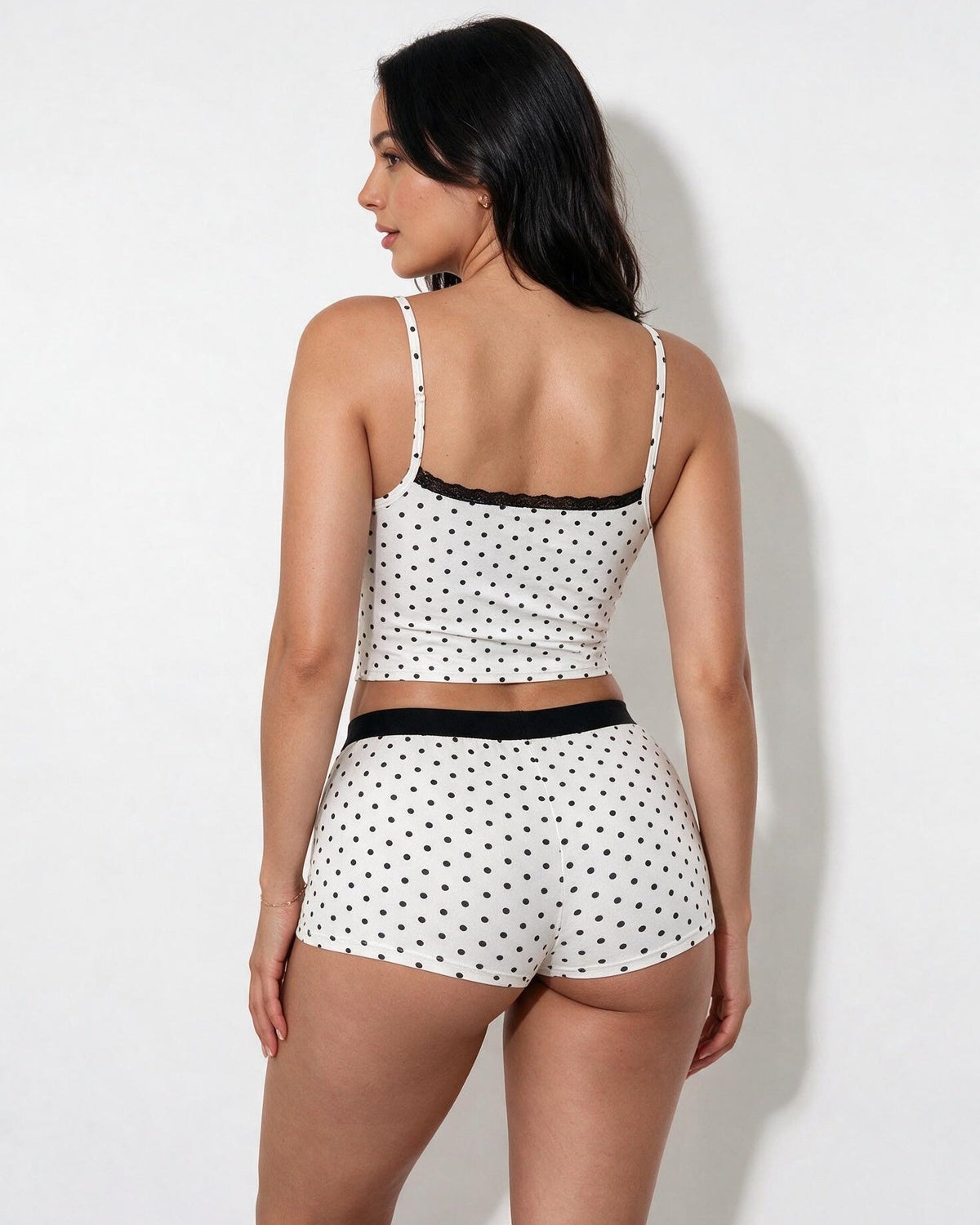Polka Dot Shortie Pyjama Set | Women | Cami & Shorts | Lounge Sleepwear | Nova Muse
