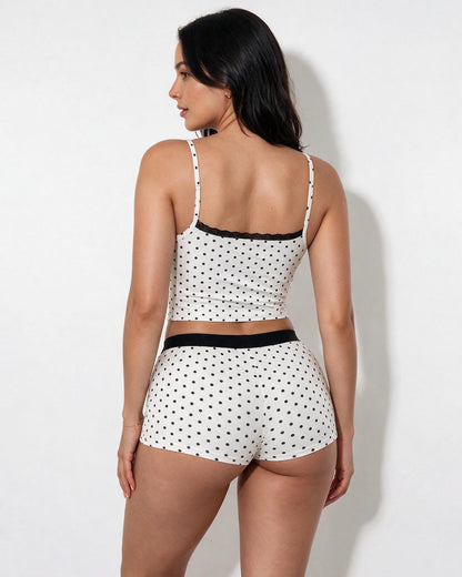 Polka Dot Shortie Pyjama Set | Women | Cami & Shorts | Lounge Sleepwear | Nova Muse