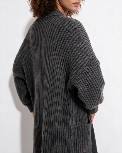 Long Coatigan Cardigan | Women | Longline Knit | Open Front | Casual Layering | Nova Muse
