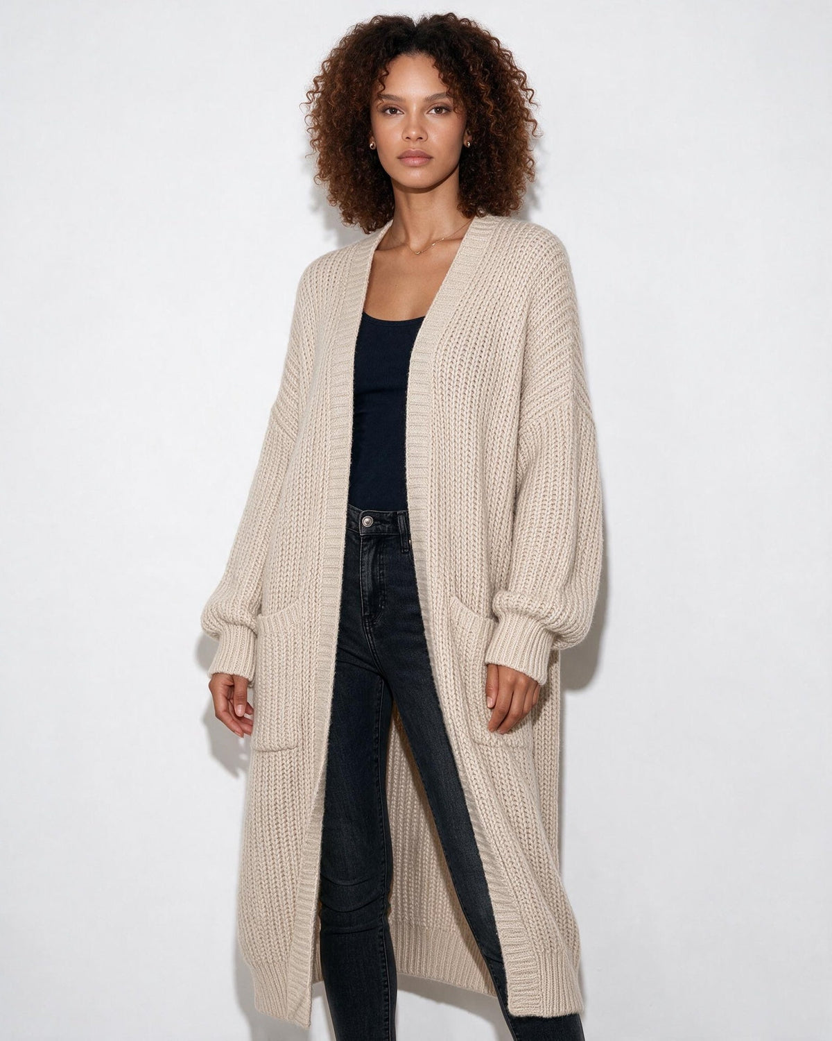 Long Coatigan Cardigan | Women | Longline Knit | Open Front | Casual Layering | Nova Muse