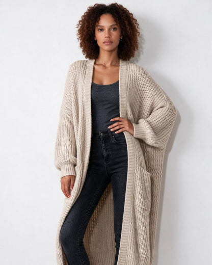 Long Coatigan Cardigan | Women | Longline Knit | Open Front | Casual Layering | Nova Muse