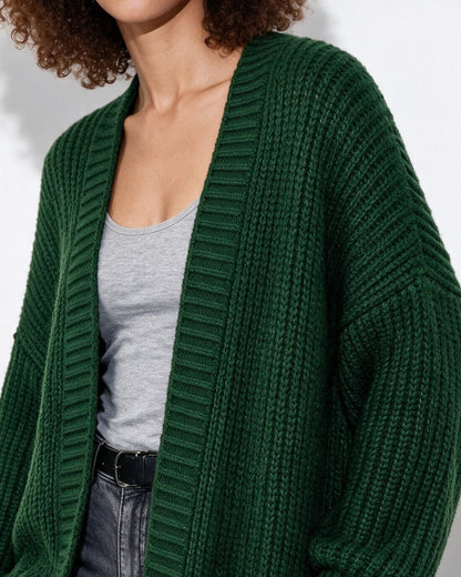 Long Coatigan Cardigan | Women | Longline Knit | Open Front | Casual Layering | Nova Muse