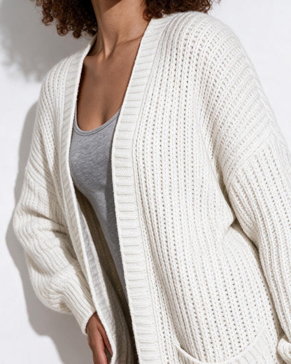 Long Coatigan Cardigan | Women | Longline Knit | Open Front | Casual Layering | Nova Muse