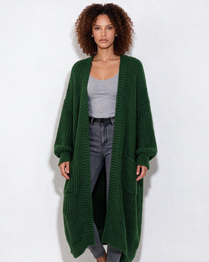Long Coatigan Cardigan | Women | Longline Knit | Open Front | Casual Layering | Nova Muse