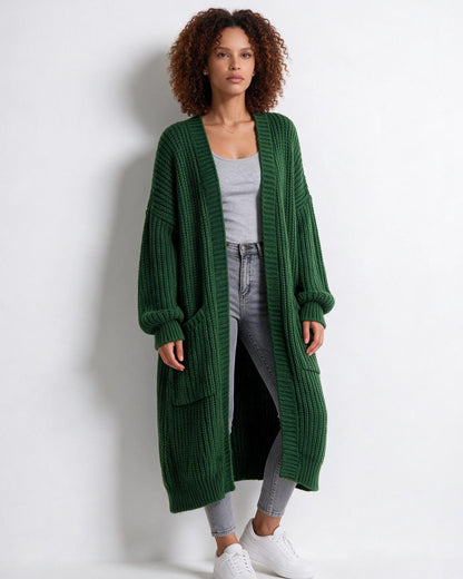 Long Coatigan Cardigan | Women | Longline Knit | Open Front | Casual Layering | Nova Muse