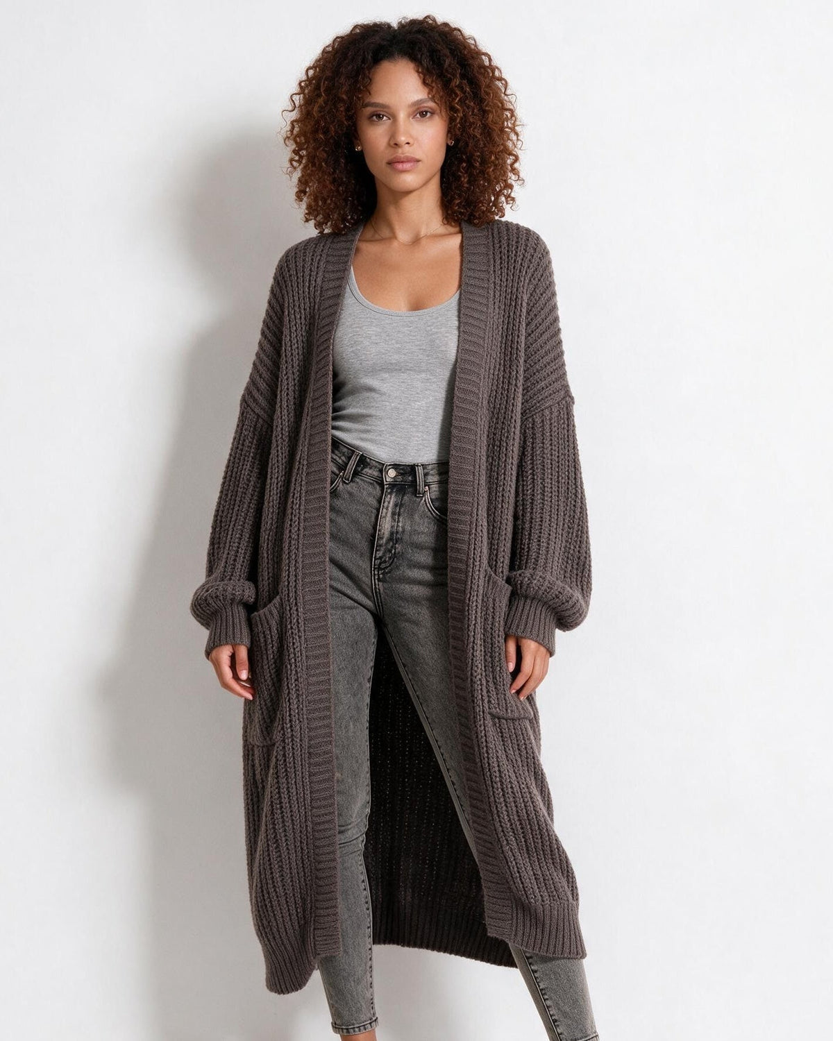 Long Coatigan Cardigan | Women | Longline Knit | Open Front | Casual Layering | Nova Muse