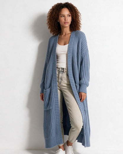 Long Coatigan Cardigan | Women | Longline Knit | Open Front | Casual Layering | Nova Muse