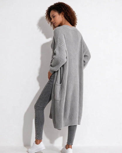Long Coatigan Cardigan | Women | Longline Knit | Open Front | Casual Layering | Nova Muse