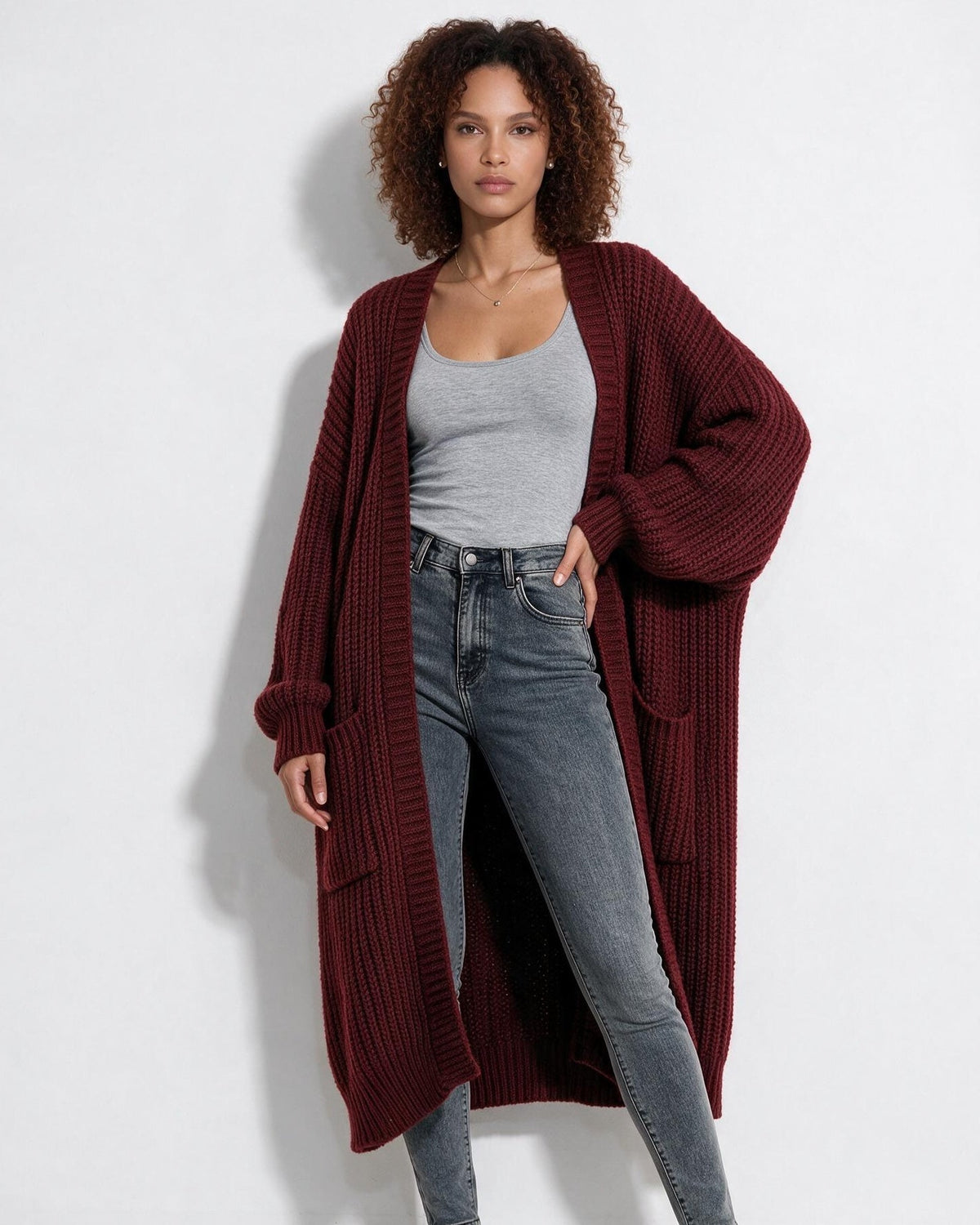 Long Coatigan Cardigan | Women | Longline Knit | Open Front | Casual Layering | Nova Muse